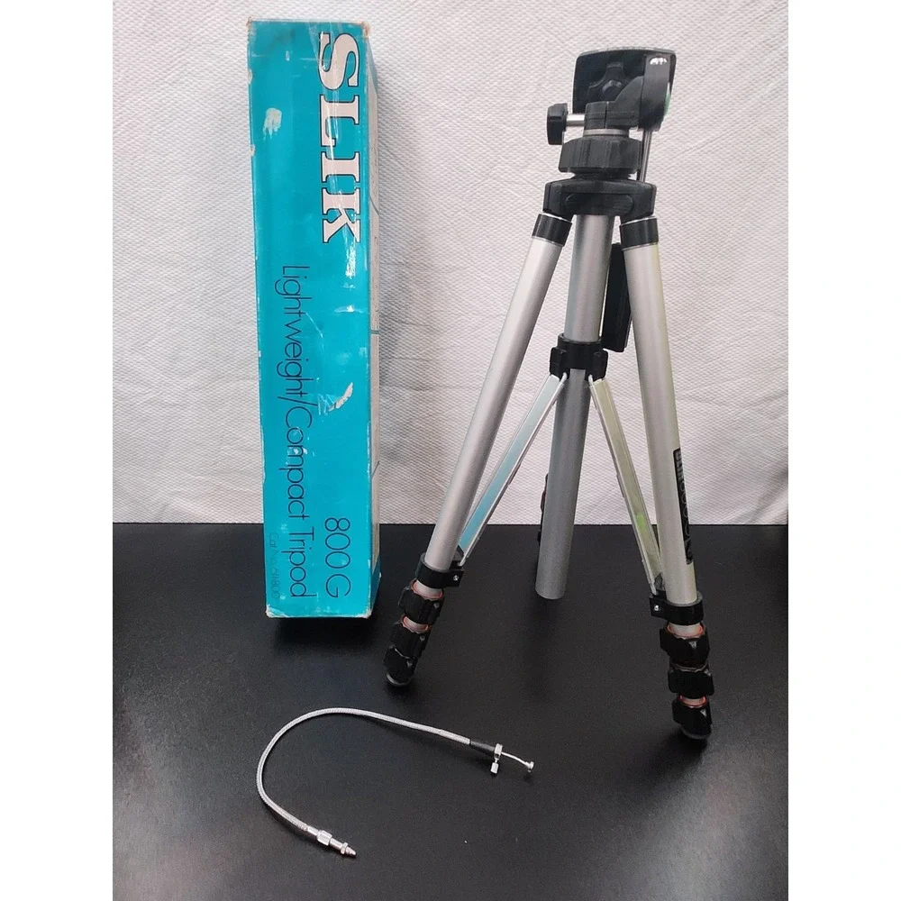 Vintage SLIK 800G Folding Lightweight Aluminum‎ Camera Tripod Stand